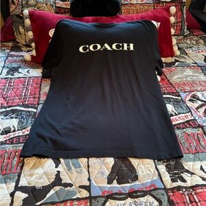 Coach t-shirt! Black short sleeve w/ white wtiting!